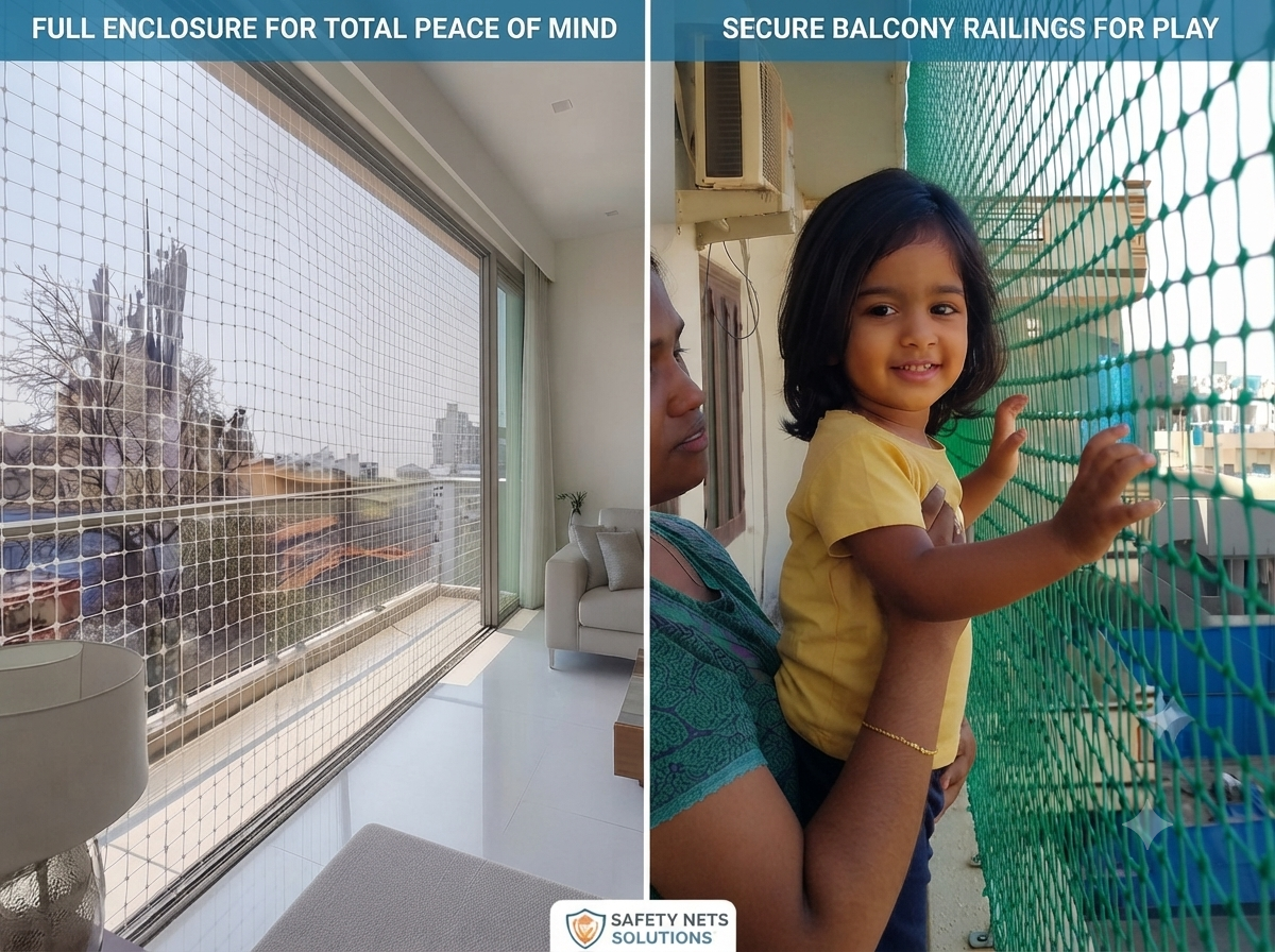 Children Safety Nets installation — Lakshmi Safety Nets