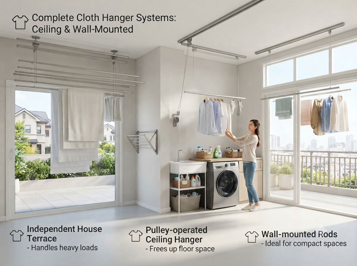 Cloth Hangers installation — Lakshmi Safety Nets