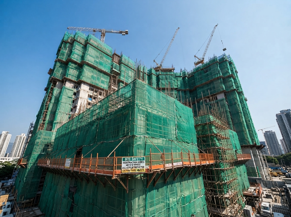 Construction Safety Nets installation — Lakshmi Safety Nets