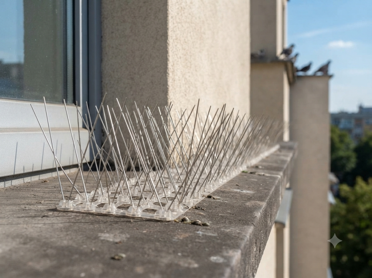 Bird Control Spikes installation — Lakshmi Safety Nets