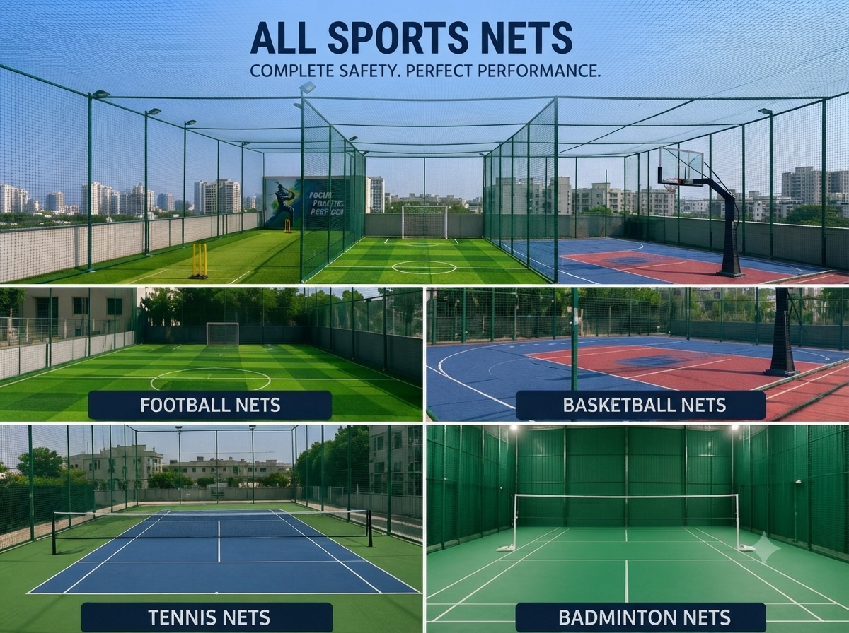 Sports Safety Nets installation — Lakshmi Safety Nets