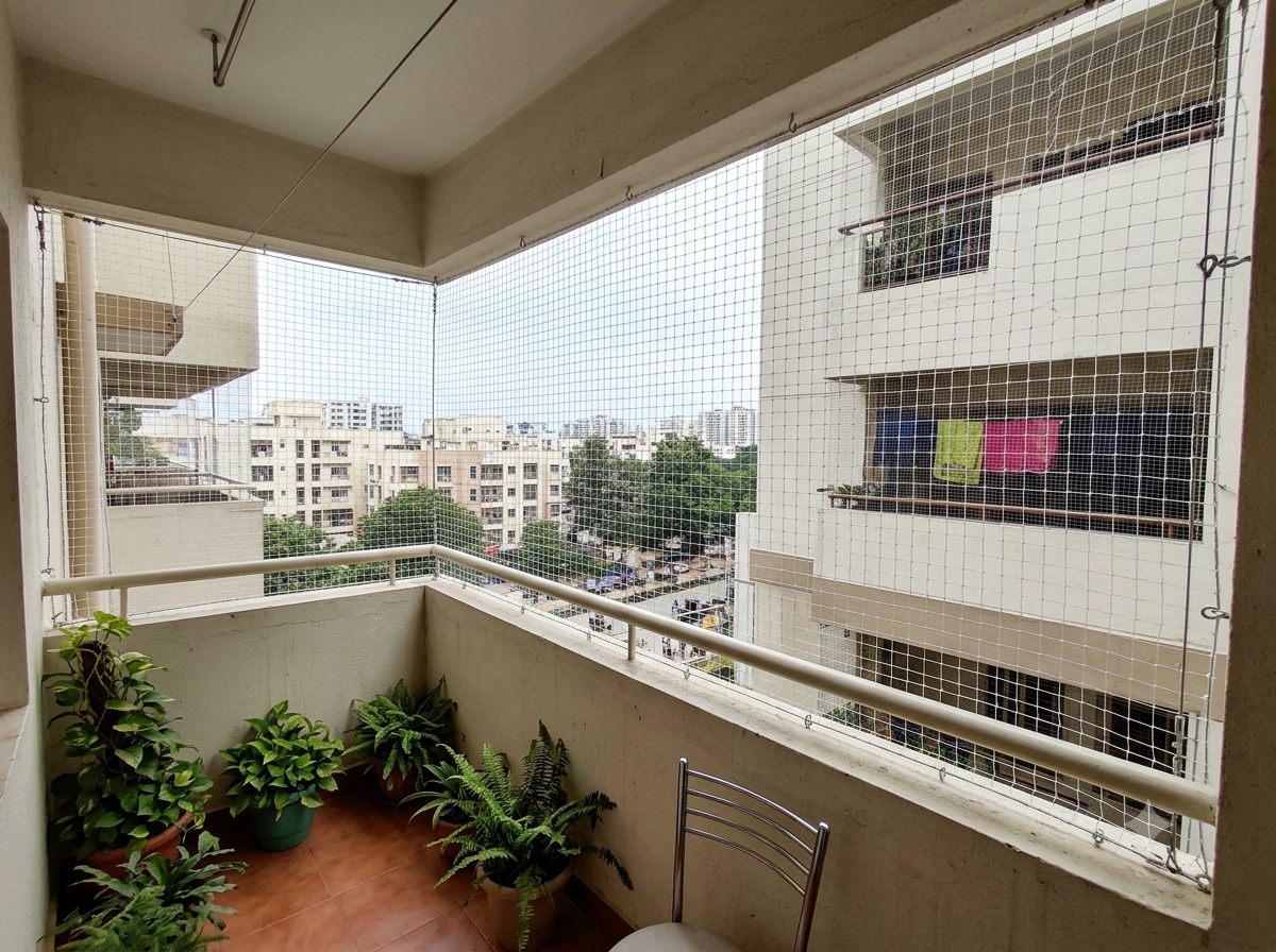 Balcony Safety Nets installation — Lakshmi Safety Nets