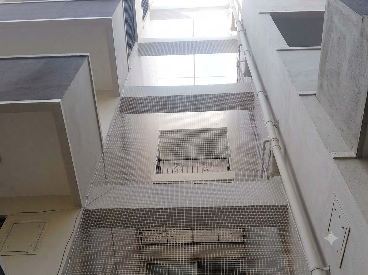Common Duct Area Nets installation — Lakshmi Safety Nets